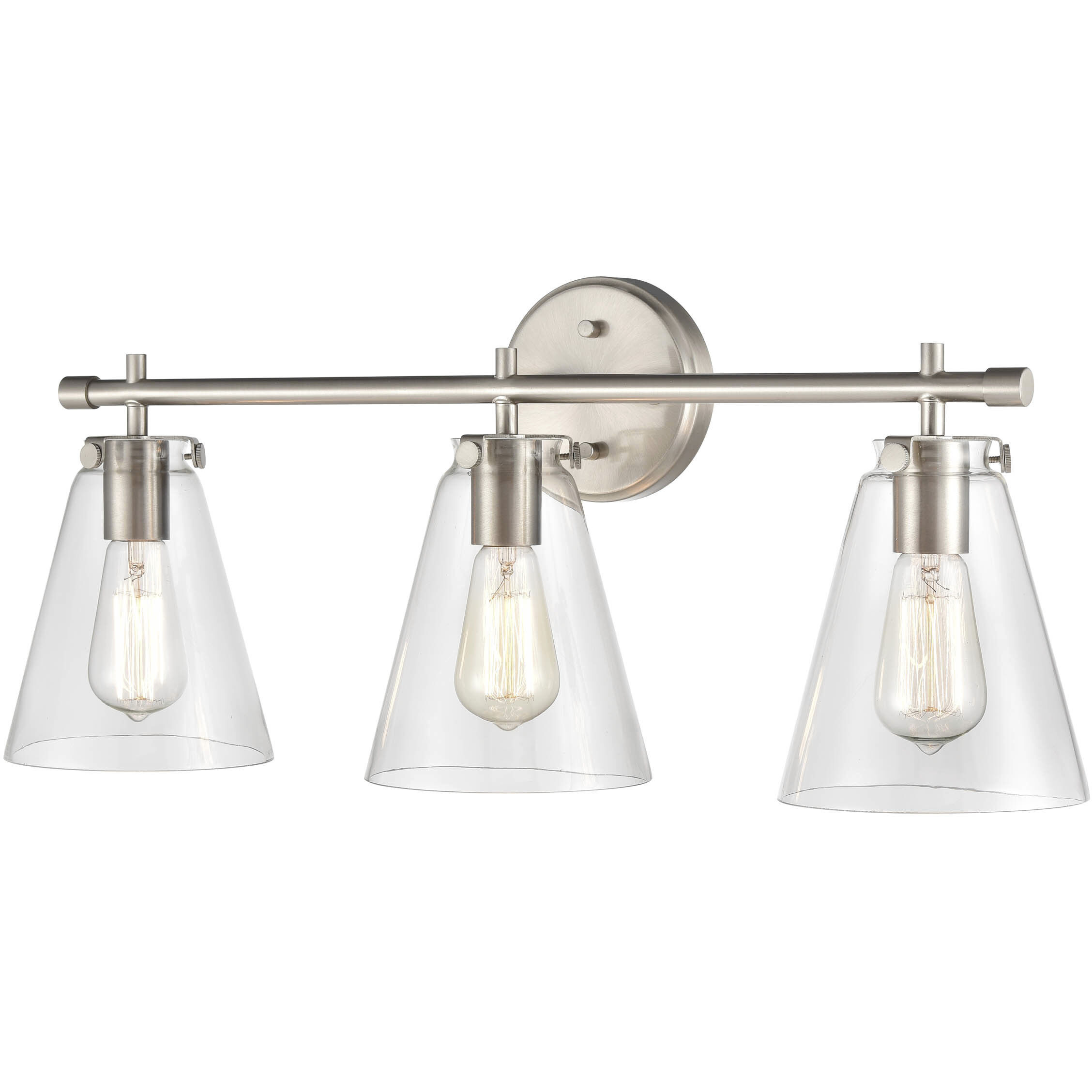 Aliza 3 Light 27 inch Brushed Nickel Bathroom Vanity Light Wall Light